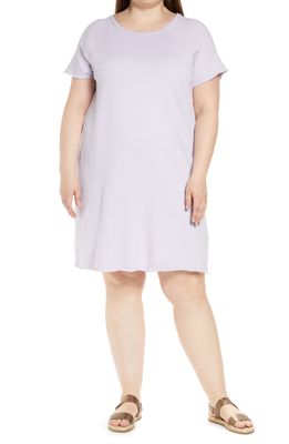 Eileen Fisher Saddle Shoulder Organic Cotton Dress in Wisteria