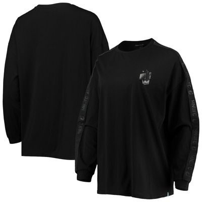 Women's The Wild Collective Black Minnesota United FC Tri-Blend Long Sleeve T-Shirt