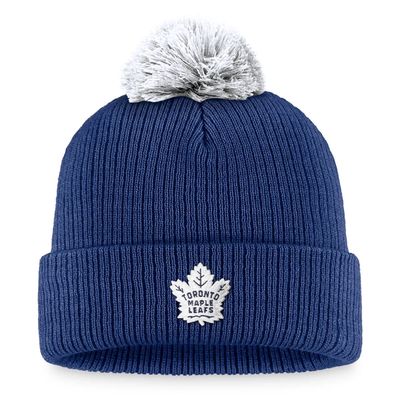 Men's Fanatics Branded Blue Toronto Maple Leafs Team Cuffed Knit Hat with Pom