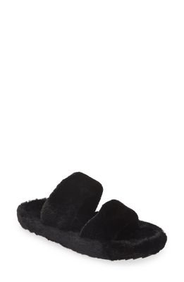 Billini Whistler Faux Fur Slipper in Black