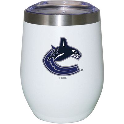 THE MEMORY COMPANY Vancouver Canucks 12oz. Logo Stemless Tumbler in White