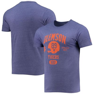 Men's League Collegiate Wear Heathered Purple Clemson Tigers Football Locker Victory Falls Tri-Blend T-Shirt in Heather Purple