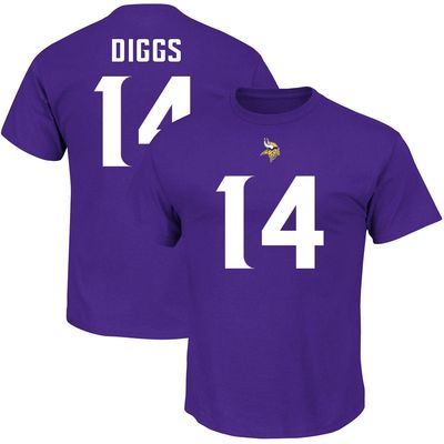 Men's Majestic Stefon Diggs Purple Minnesota Vikings Big & Tall Eligible Receiver III Name & Number T-Shirt