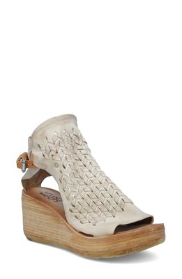 A.S.98 A.S. 98 Newbury Platform Sandal in Bone