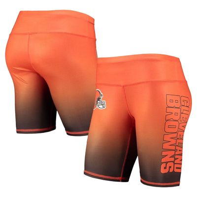 Women's FOCO Orange Cleveland Browns Gradient Biker Shorts