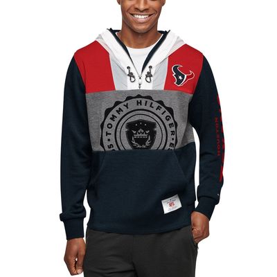 Men's Tommy Hilfiger Navy/Charcoal Houston Texans Pinnacle Pullover Hoodie