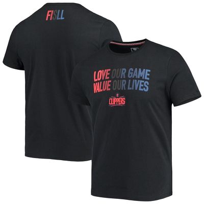 Men's FISLL Black LA Clippers Social Justice Team T-Shirt
