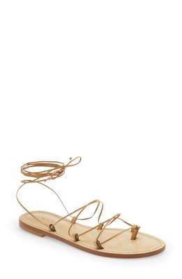 AMANU Style 10 Serengeti Strappy Ankle Tie Sandal in Nude