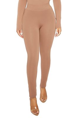 Naked Wardrobe The NW High Waist Leggings in Coco