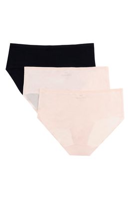 Uwila Warrior No Brainer Assorted 3-Pack Seamless Full Briefs in 2 Almond And 1 Tap Shoe Black