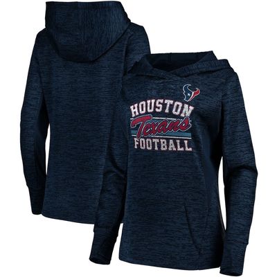 Women's Majestic Navy Houston Texans Showtime Quick Out Pullover Hoodie