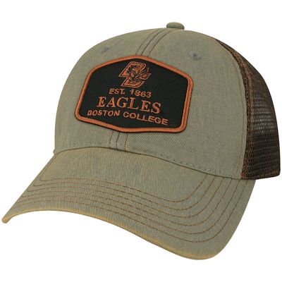 LEGACY ATHLETIC Men's Gray Boston College Eagles Practice Old Favorite Trucker Snapback Hat