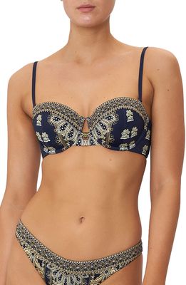 Camilla It's All Over Torero Crystal Embellished Underwire Bikini Top in Its All Over Torero