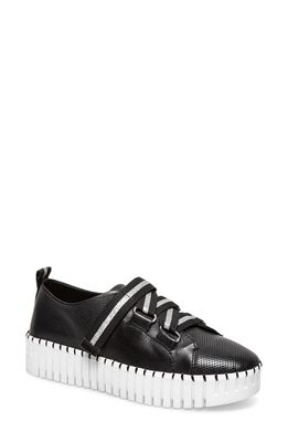 Silent D Brightery Leather Sneaker in Black Leather