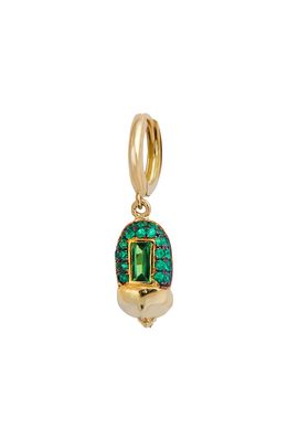 Daniela Villegas Khepri Hoop Earring in Emerald