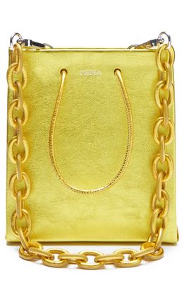 Medea Short Leather Tote in Gold
