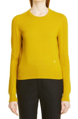 Maria McManus Recycled Cashmere & Organic Cotton Sweater in Acid Yellow Solid