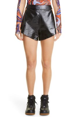 BY. DYLN River Faux Leather Shorts in Black