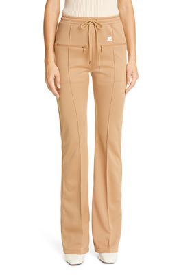 Courreges Sport Jersey Pants in Biscuit
