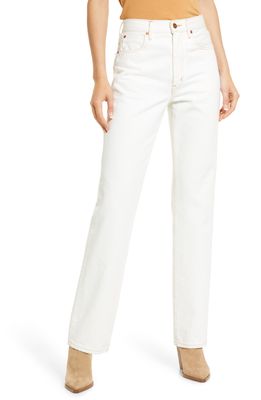 SLVRLAKE London High Rise Straight Jeans in Natural White