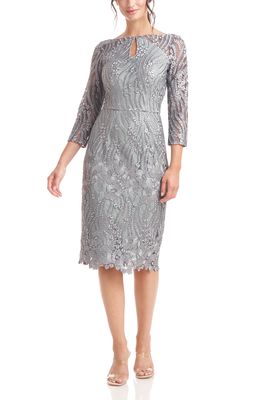 JS Collections Fatima Cocktail Dress in Steel