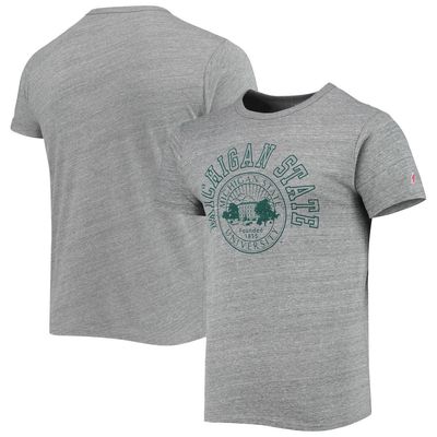 Men's League Collegiate Wear Heathered Gray Michigan State Spartans Tide Seal Nuevo Victory Falls Tri-Blend T-Shirt in Heather Gray