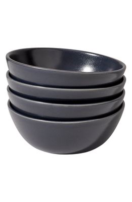 RIGBY Set of 4 Stoneware Breakfast Bowls in Charcoal Navy