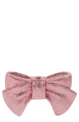 JUDITH LEIBER COUTURE Bow Clutch in Silver Light Rose Multi