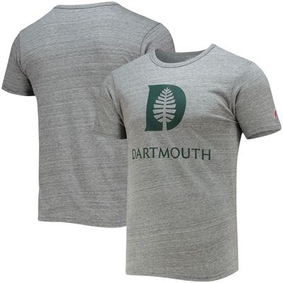 Men's League Collegiate Wear Heathered Gray Dartmouth Big Green Tide Seal Nuevo Victory Falls Tri-Blend T-Shirt in Heather Gray