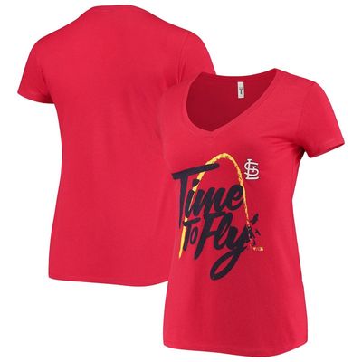 BREAKINGT Women's Red St. Louis Cardinals Hometown Tri-Blend V-Neck T-Shirt
