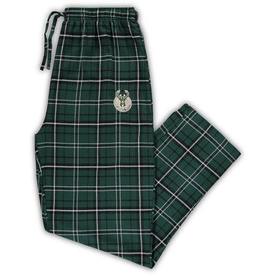 Men's Concepts Sport Hunter Green/Black Milwaukee Bucks Big & Tall Ultimate Pants