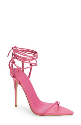 Billini The Lace Up Pointed Toe Sandal in Pink