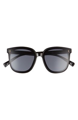 AIRE Relativity 60mm Square Sunglasses in Black /Smoke Mono