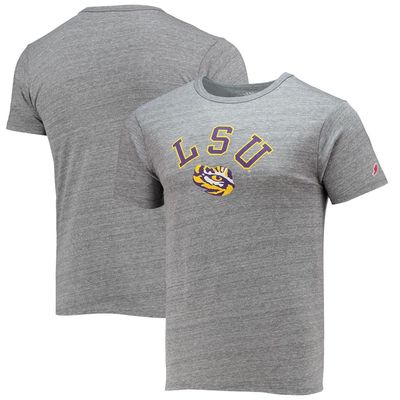 Men's League Collegiate Wear Heathered Gray LSU Tigers Tide Seal Nuevo Victory Falls Tri-Blend T-Shirt in Heather Gray