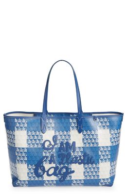 Anya Hindmarch I Am a Plastic Bag Tote in Periwinkle
