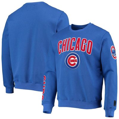Men's Pro Standard Royal Chicago Cubs Stacked Logo Pullover Sweatshirt