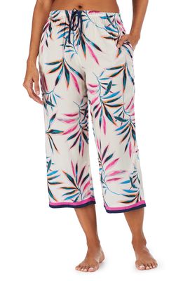 Room Service Pjs Wide Leg Crop Pajama Pants in Multicolor