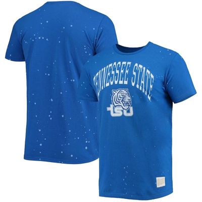 Men's Original Retro Brand Royal Tennessee State Tigers Bleach Splatter T-Shirt
