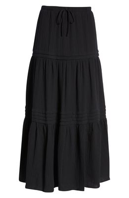 Charlie Holiday Monica Cotton Maxi Skirt in Black