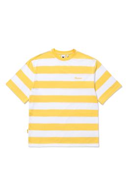 BTS THEMED MERCH Gender Inclusive Butter Striped Short Sleeve T-Shirt in Multi Color