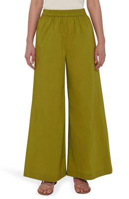 Toccin Cotton Blend Palazzo Pants in Cactus