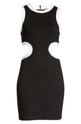 STAUD Dolce Sleeveless Minidress in Black