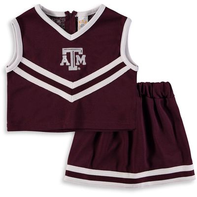 LITTLE KING Girls Toddler Maroon Texas A & M Aggies Two-Piece Cheer Set