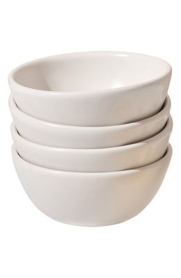 RIGBY Set of 4 Stoneware Mini Bowls in Off White