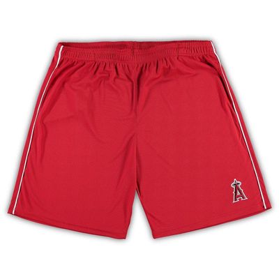 PROFILE Men's Red Los Angeles Angels Big & Tall Mesh Shorts