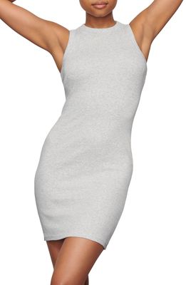 SKIMS Cotton Rib Tank Dress in Light Heather Grey