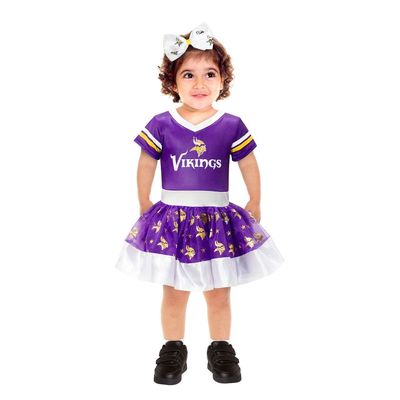 JERRY LEIGH Girls Toddler Purple Minnesota Vikings Tutu Tailgate Game Day V-Neck Costume