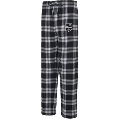 Men's Concepts Sport Black/Gray Los Angeles Kings Takeaway Plaid Flannel Pants