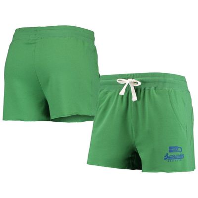 Women's Junk Food Green Seattle Seahawks Tri-Blend Shorts