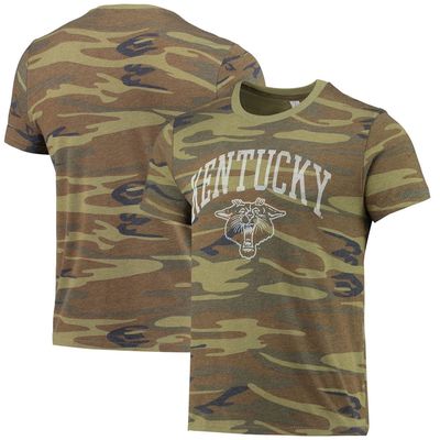 Men's Alternative Apparel Camo Kentucky Wildcats Arch Logo Tri-Blend T-Shirt